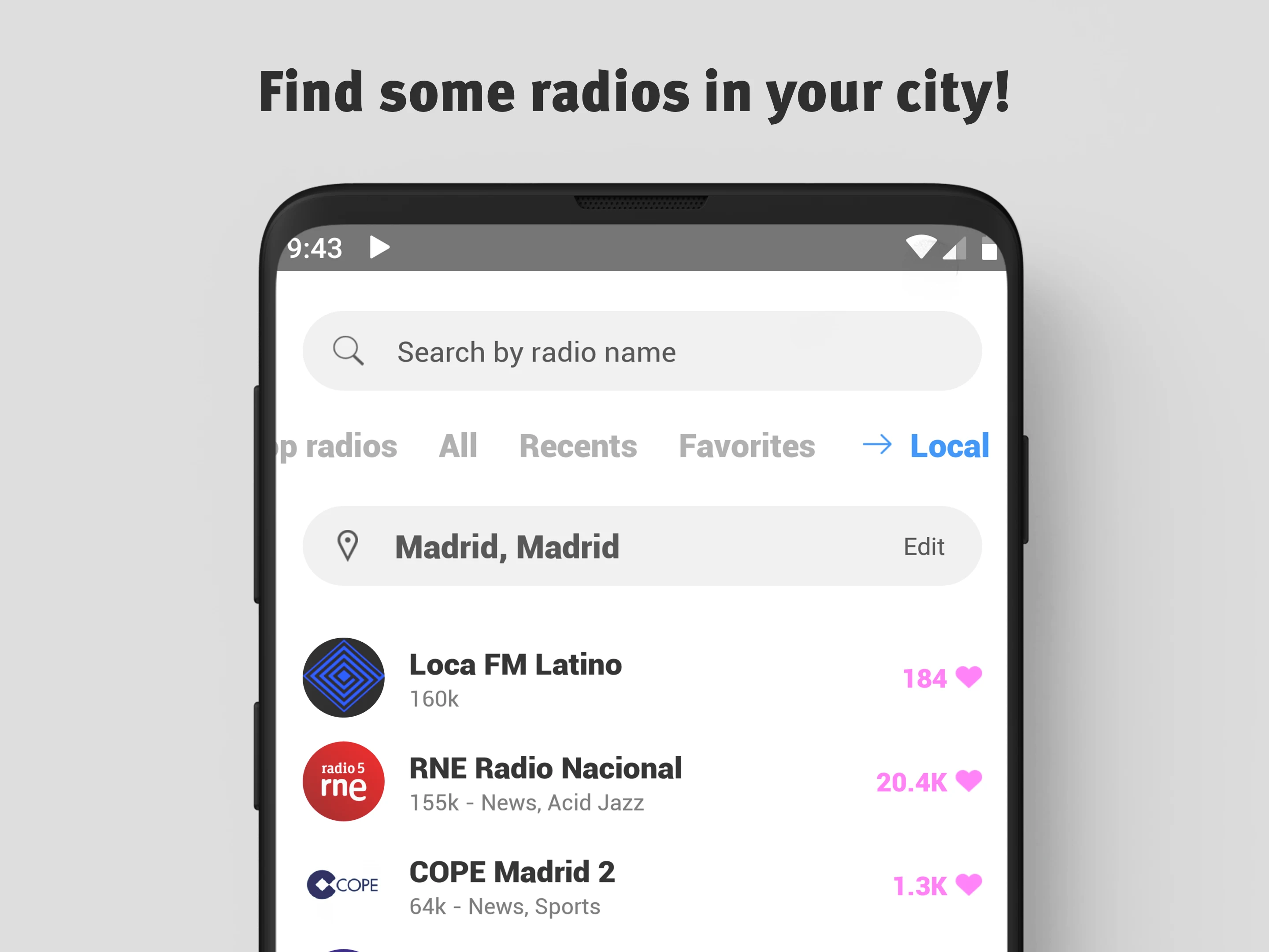 Live Spanish FM Radios screenshot